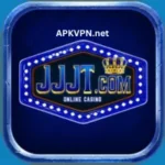 JJJT Game APK logo with crown and blue casino-style design, featuring APKVPN.net.
