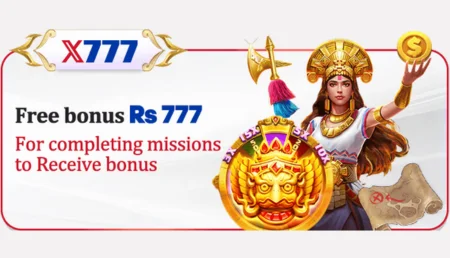 X777 Game free bonus Rs 777 offer for completing missions in Pakistan.