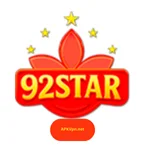 92 star game logo with a red lotus flower and yellow stars