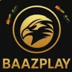 BaazPlay official logo in gold and black with eagle icon trusted online casino gaming platform in Pakistan.