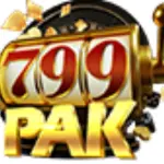 799Pak casino slot game logo with golden design.
