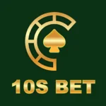 10s Bet Game logo featuring a golden spade inside a stylized 'C' on a dark green background.